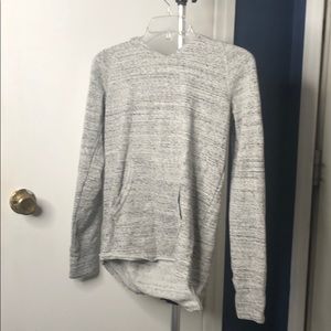 Gray V-Neck Hoodie